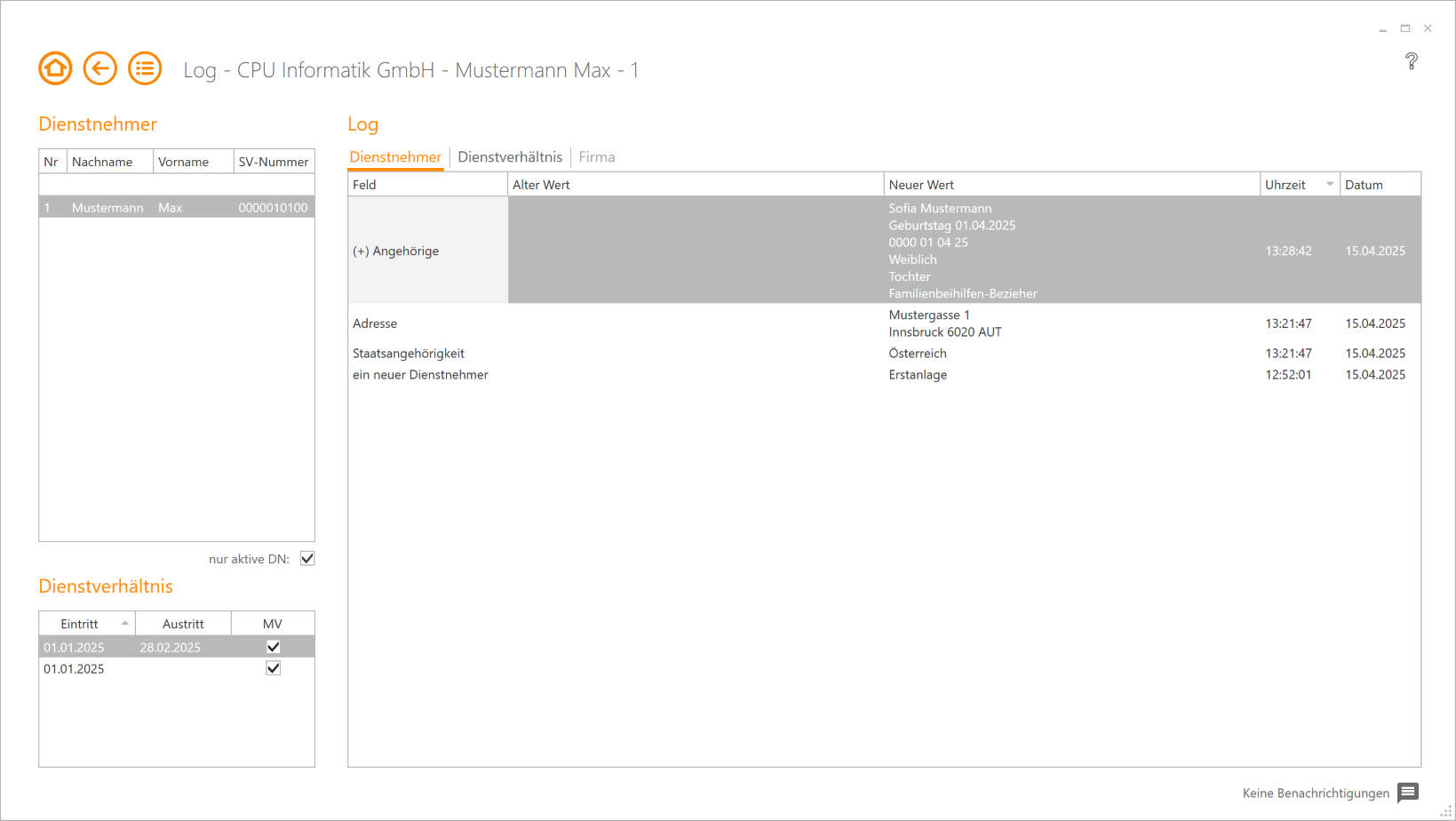 Modul Logs cpu-informatik.at