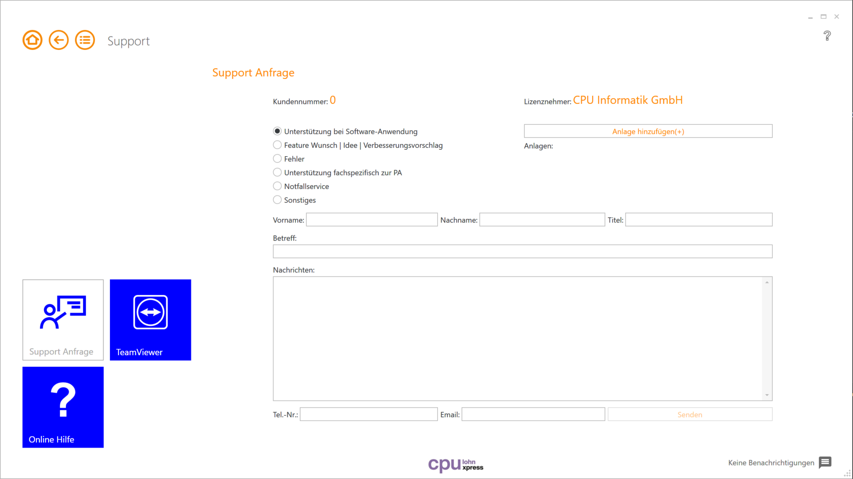 Modul Support cpu-informatik.at